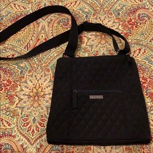 black vera bradley cross body with leopard print!